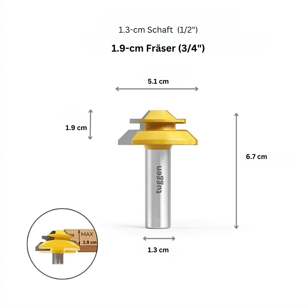 Tuggen 45° Gehrungsfräser